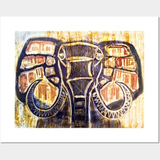 African elephant Posters and Art